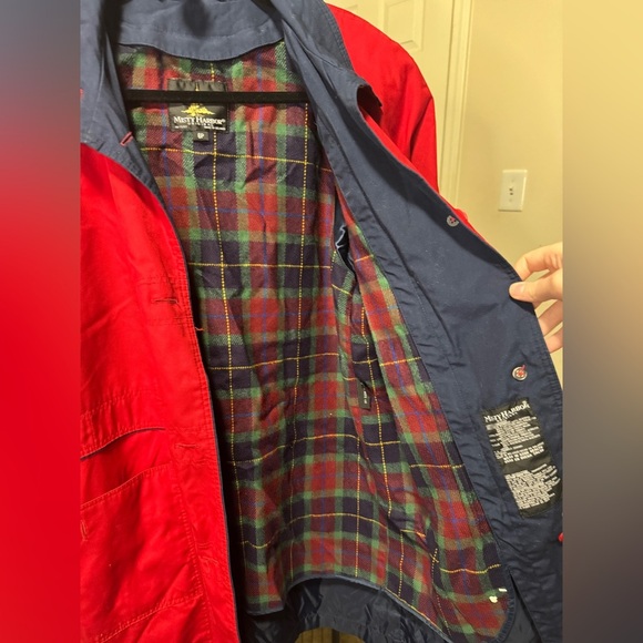 Misty Harbor Any Weather Rain Coat Womens P6 Red Fabric Lined Slick Pockets Sm - Picture 4 of 8